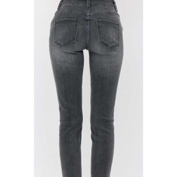 Vocal FRAYED SKINNY ANKLE DENIM WITH STUDS Med NWT - Picture 4 of 5